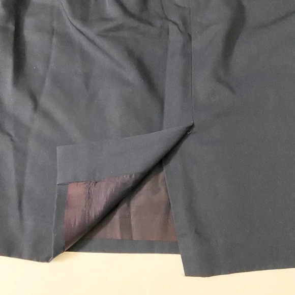 Vintage Liz Claiborne Girl Guide Blue Skirt  Brown Belt Petite 14 - Picture 8 of 10